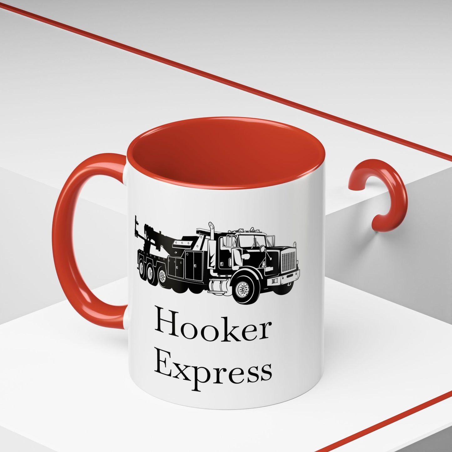 H**ker Express Heavy Tow Truck 2-Tone Coffee Mug