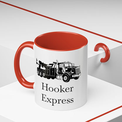 H**ker Express Heavy Tow Truck 2-Tone Coffee Mug