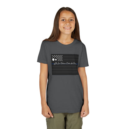 Thin Blue Line Youth Unisex Short Sleeve Crewneck Tee