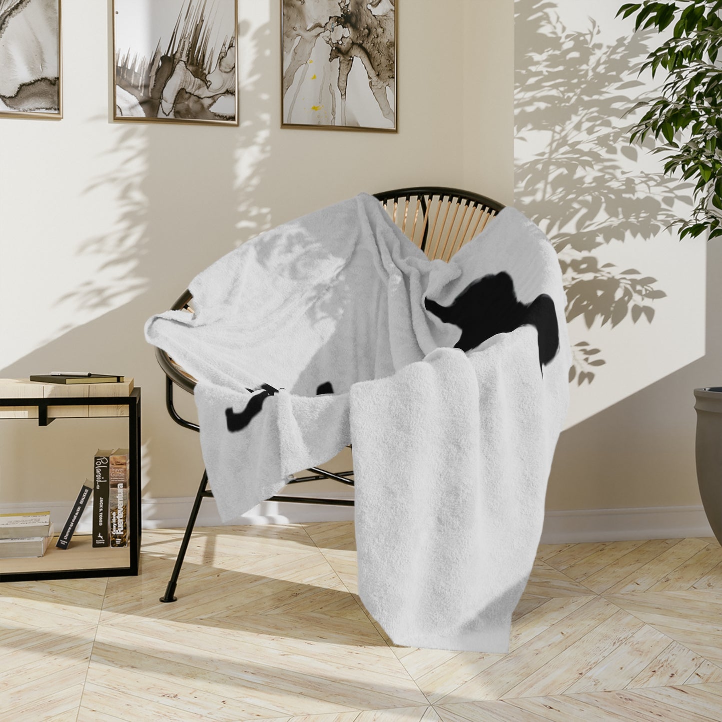 Aussie Silhouette Velveteen Microfiber Blanket