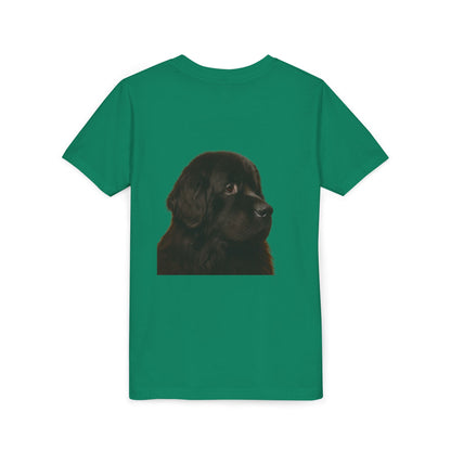 Newfie Head Youth Unisex Short Sleeve Crewneck Tee