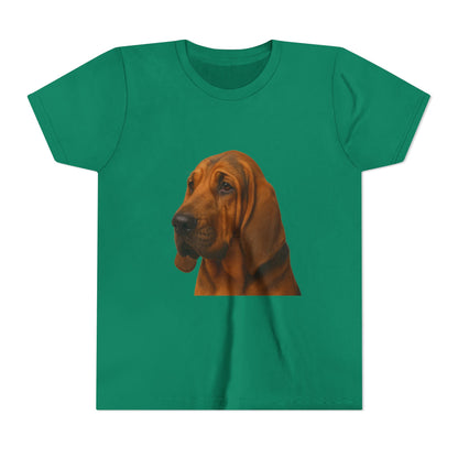 Bloodhound Head Youth Unisex Short Sleeve Crewneck Tee
