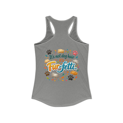 Fur-Fetti Dog Women's Racerback Tank
