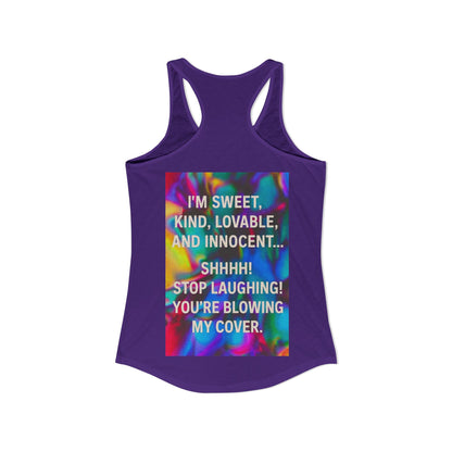 Blowing My Cover Women's Racerback Tank