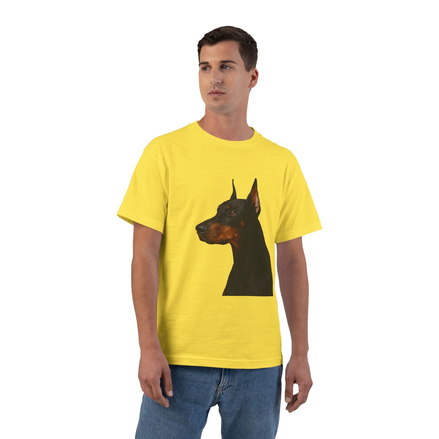 Doberman Head Men's Short-Sleeve Crewneck Tee