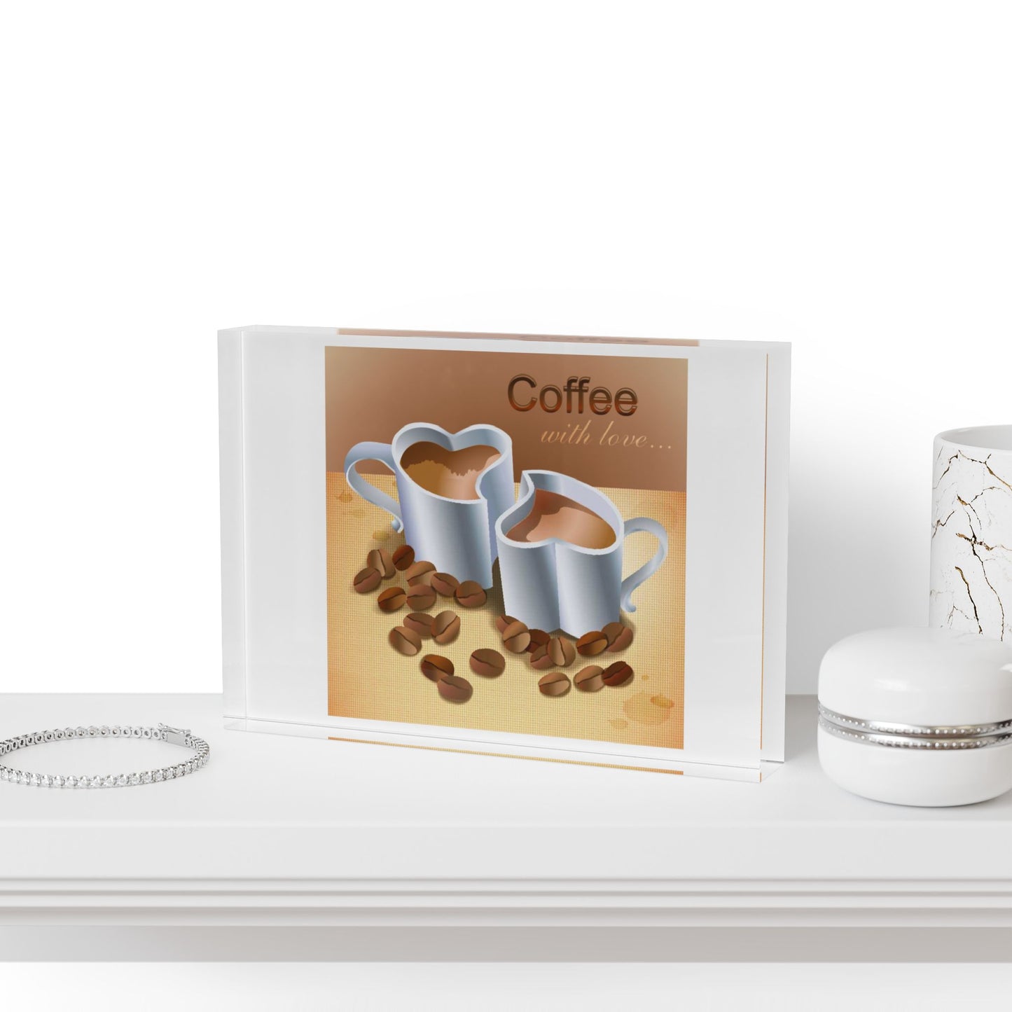 Coffee With Love Acrylic Photo Block