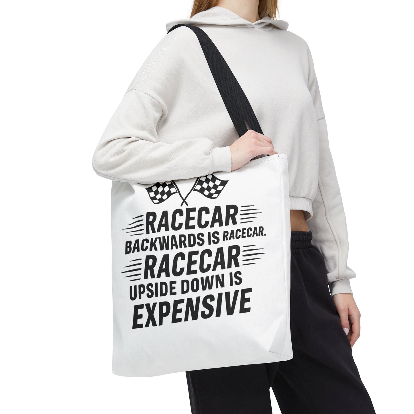 Racecar Backwards Tote Bag