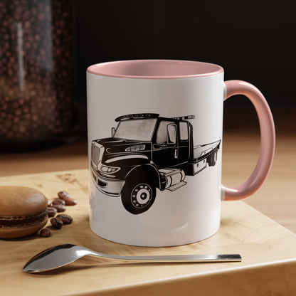 Flatbed Tow Truck 2-Tone Coffee Mug