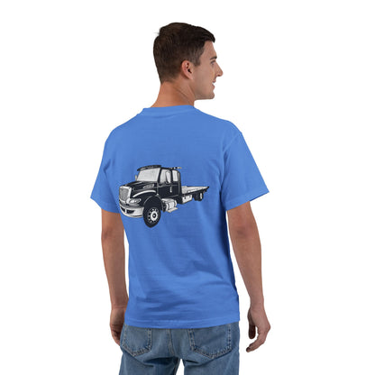 Flatbed Tow Truck Men's Short-Sleeve Crewneck Tee