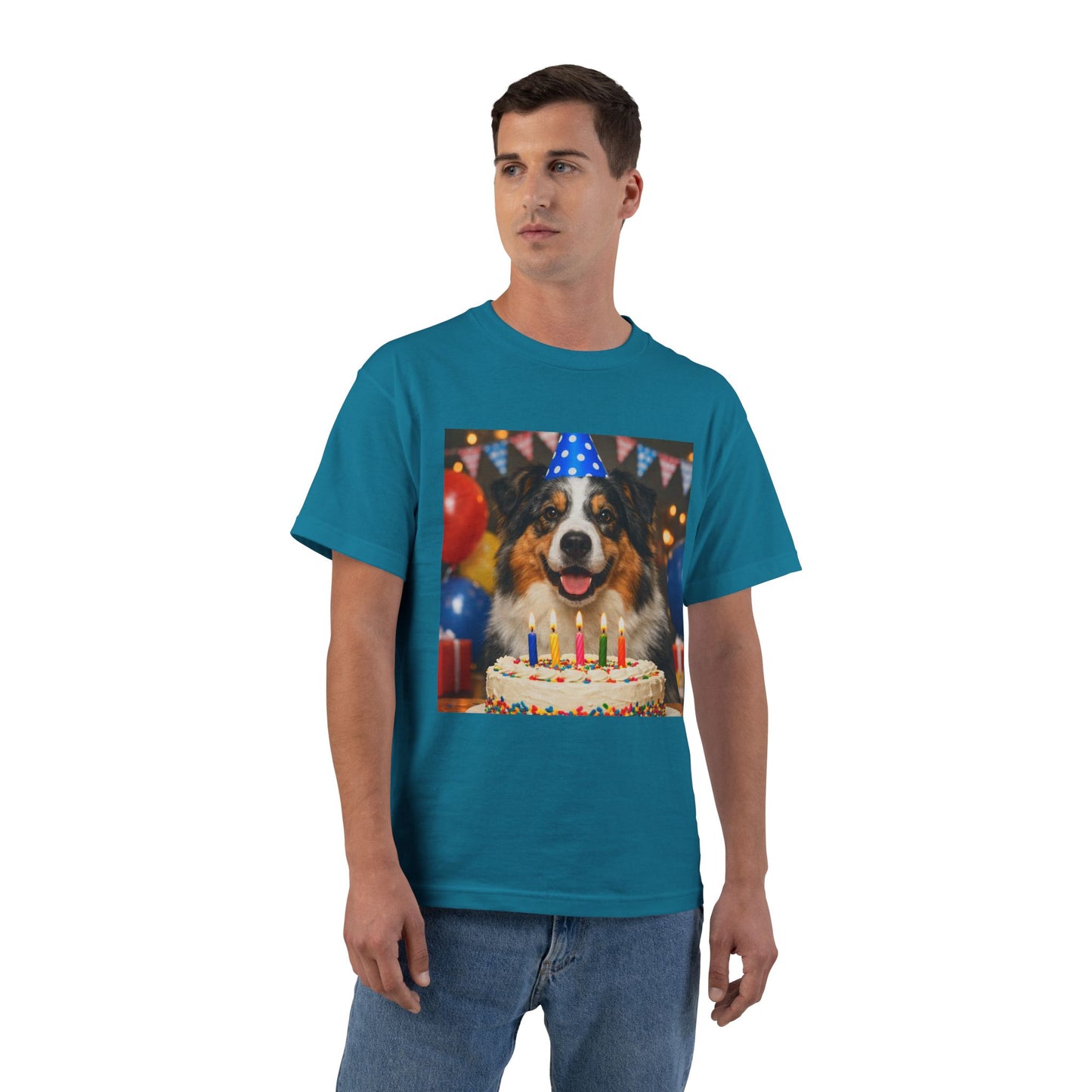 Birthday Buddy Aussie Men's Short-Sleeve Crewneck Tee