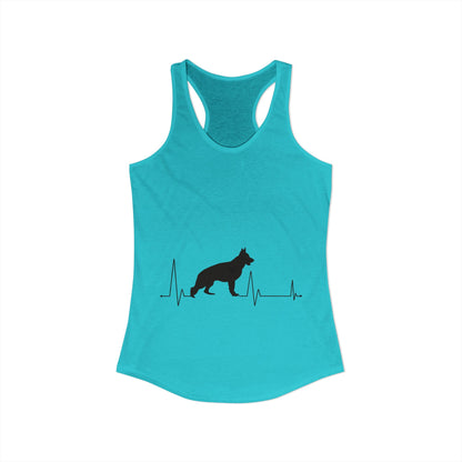 My Heart Beats For German Shepherds Women's Racerback Tank