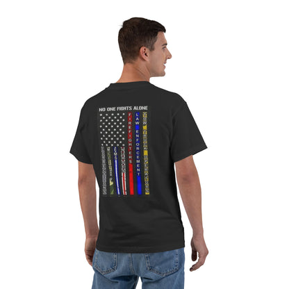 No One Fights Alone Men's Short-Sleeve Crewneck Tee