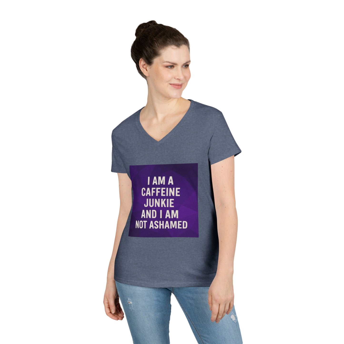 Caffeine Junkie Women's V-Neck T-Shirt