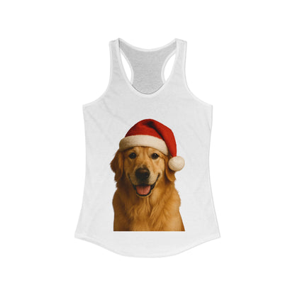 Santa Paws Golden Women's Racerback Tank