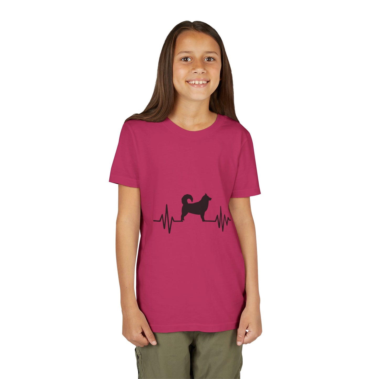 My Heart Beats For Malamutes Youth Unisex Short Sleeve Crewneck Tee