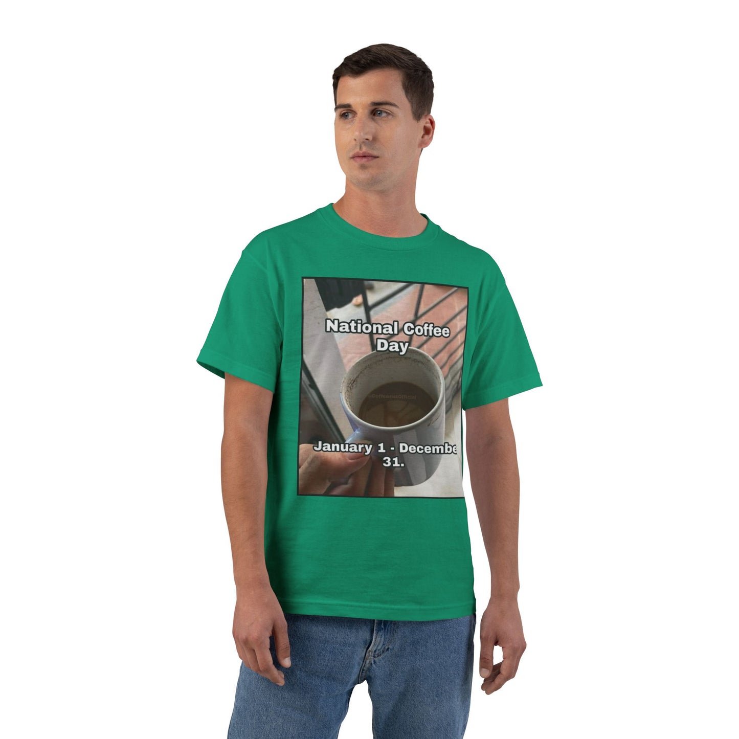 National Coffee Day Men's Short-Sleeve Crewneck Tee