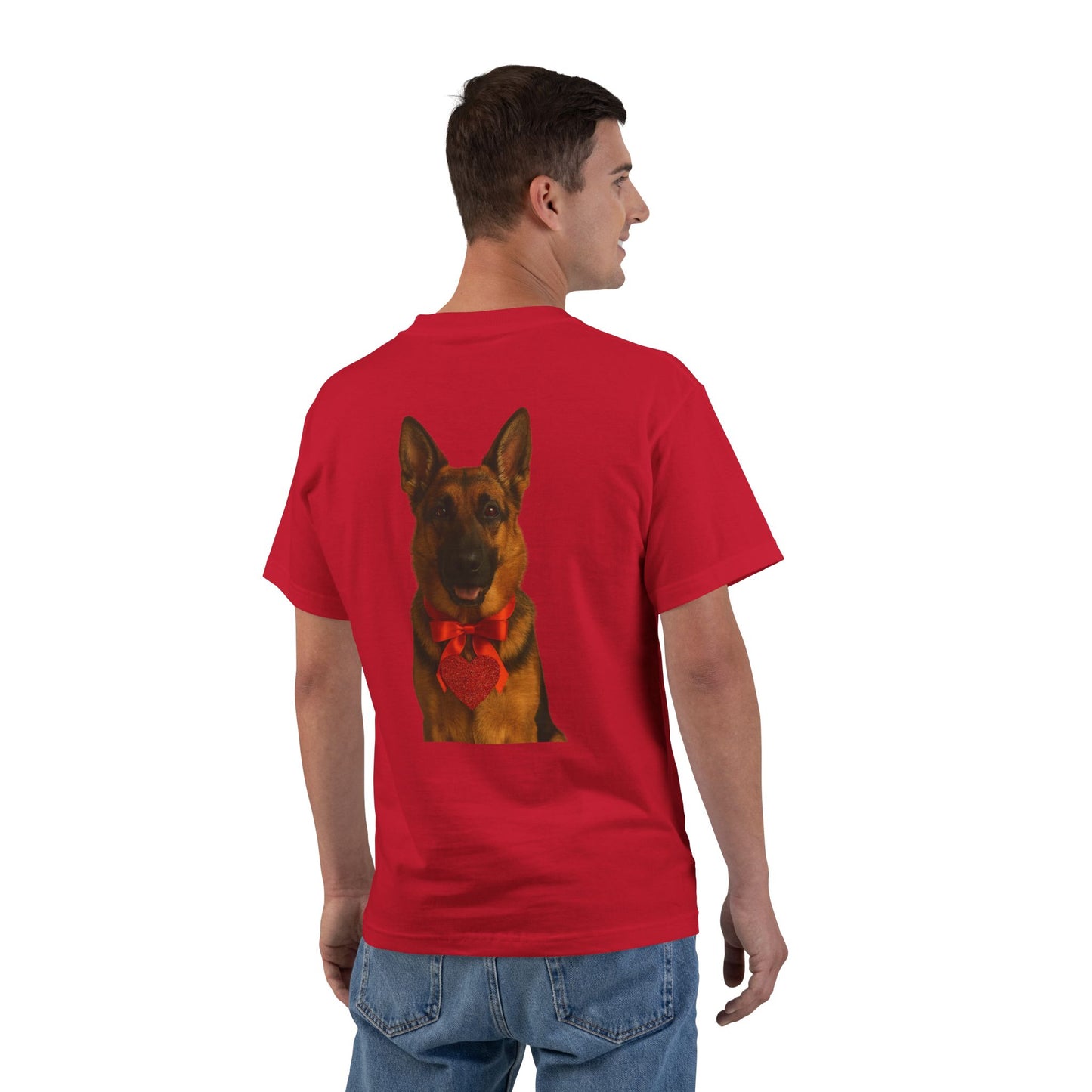 Cupid's Companion German Shepherd Men's Short-Sleeve Crewneck Tee