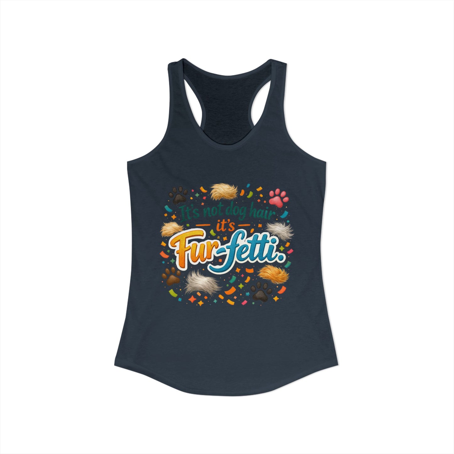 Fur-Fetti Dog Women's Racerback Tank