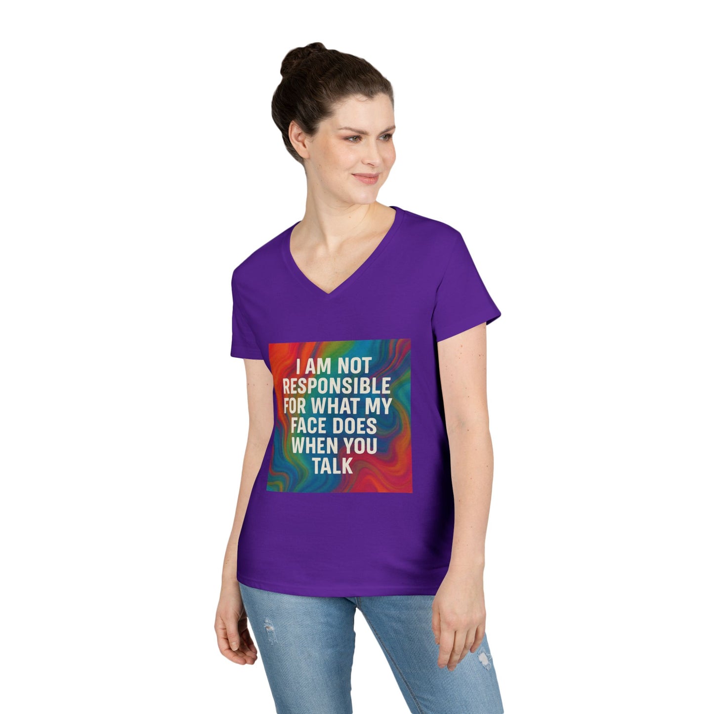 When You Talk Women's V-Neck T-Shirt