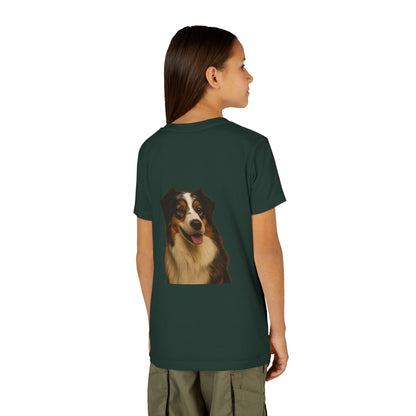 Aussie Head Youth Unisex Short Sleeve Crewneck Tee