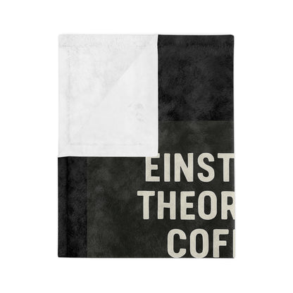 Einstein's Theory Of Coffee Velveteen Microfiber Blanket