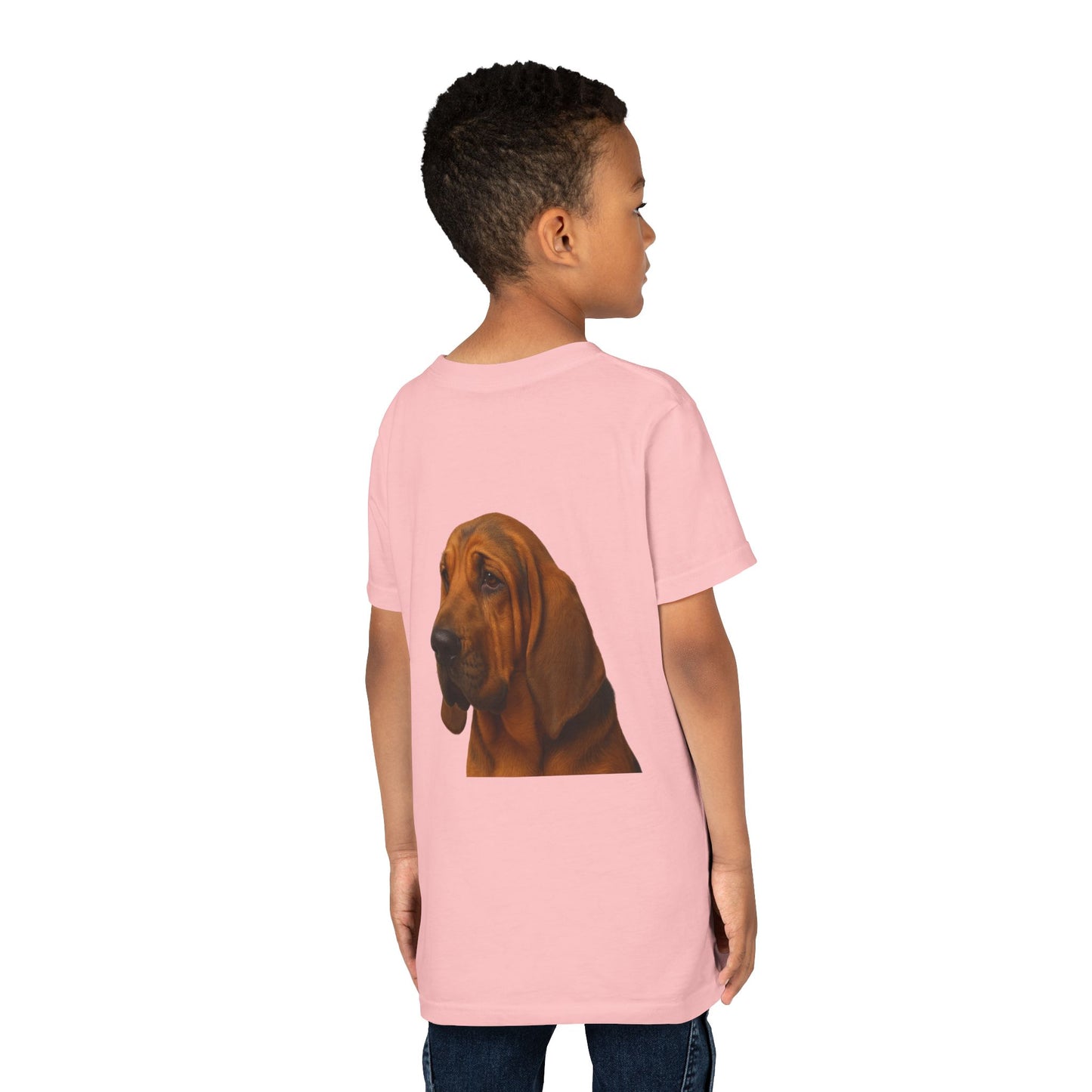 Bloodhound Head Youth Unisex Short Sleeve Crewneck Tee