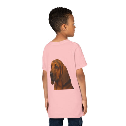 Bloodhound Head Youth Unisex Short Sleeve Crewneck Tee