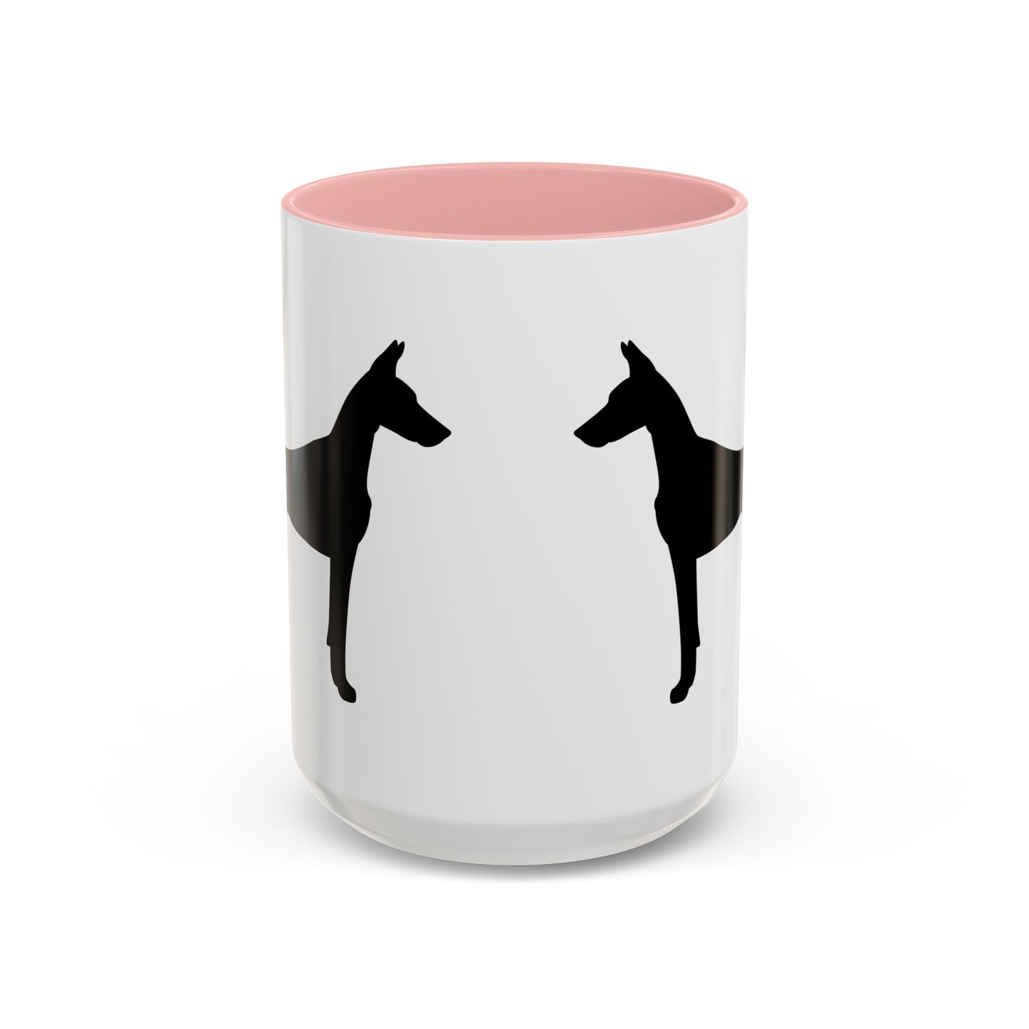 Doberman Silhouette 2-Tone Coffee Mug