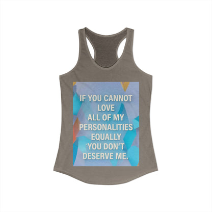 All Of My Personalities Women's Racerback Tank