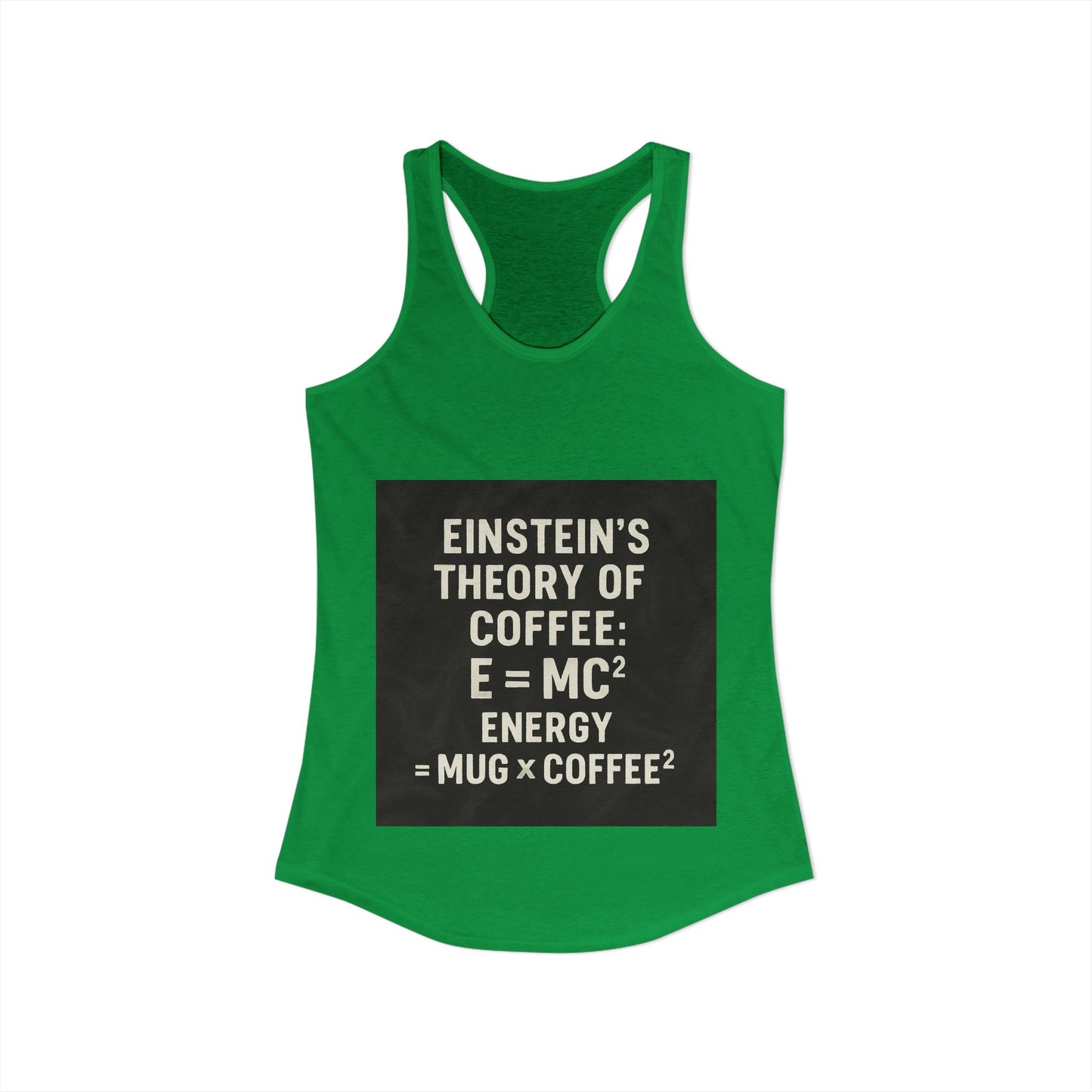 Einstein's Theory Of Coffee Women's Racerback Tank