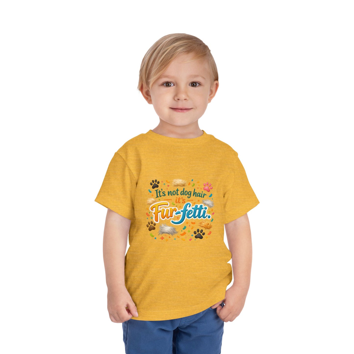 Fur-Fetti Dog Toddler Unisex Short Sleeve Crewneck Tee