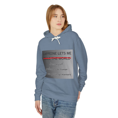 Caffiene Lets Me Unisex Lightweight Hoodie