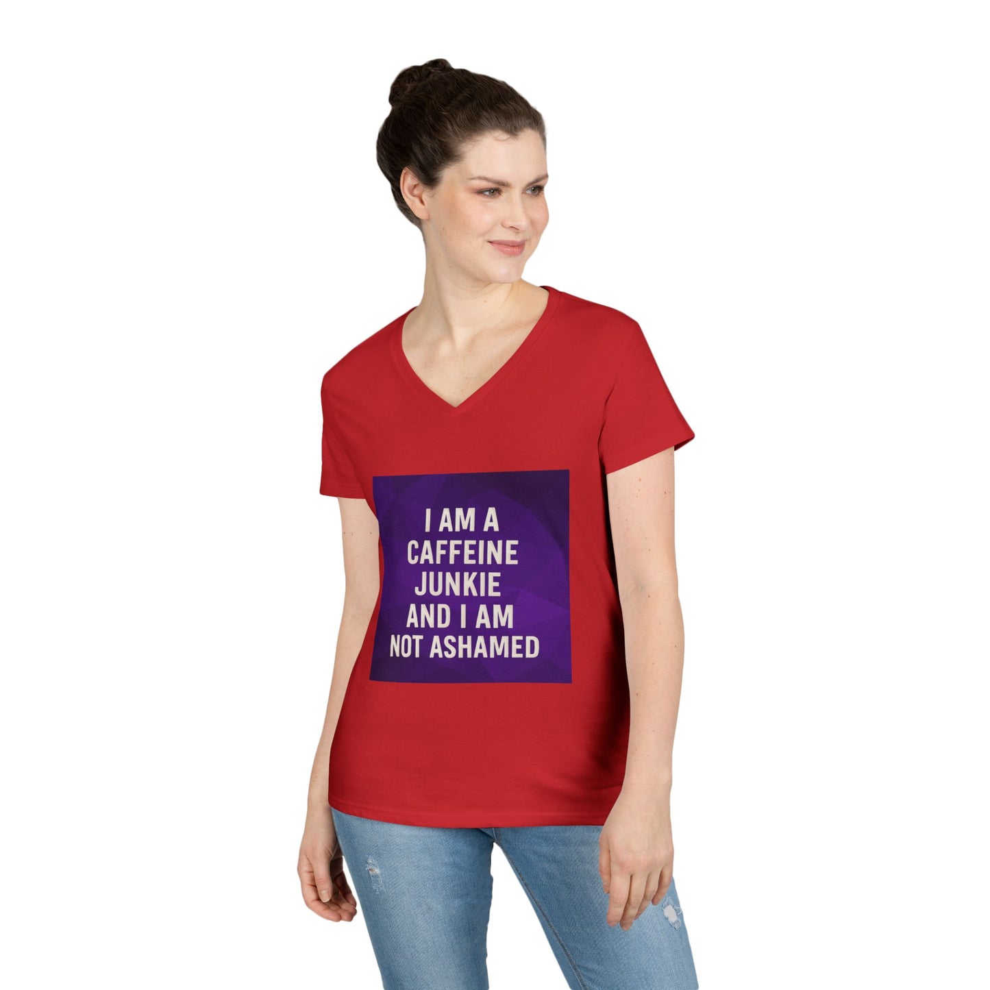 Caffeine Junkie Women's V-Neck T-Shirt