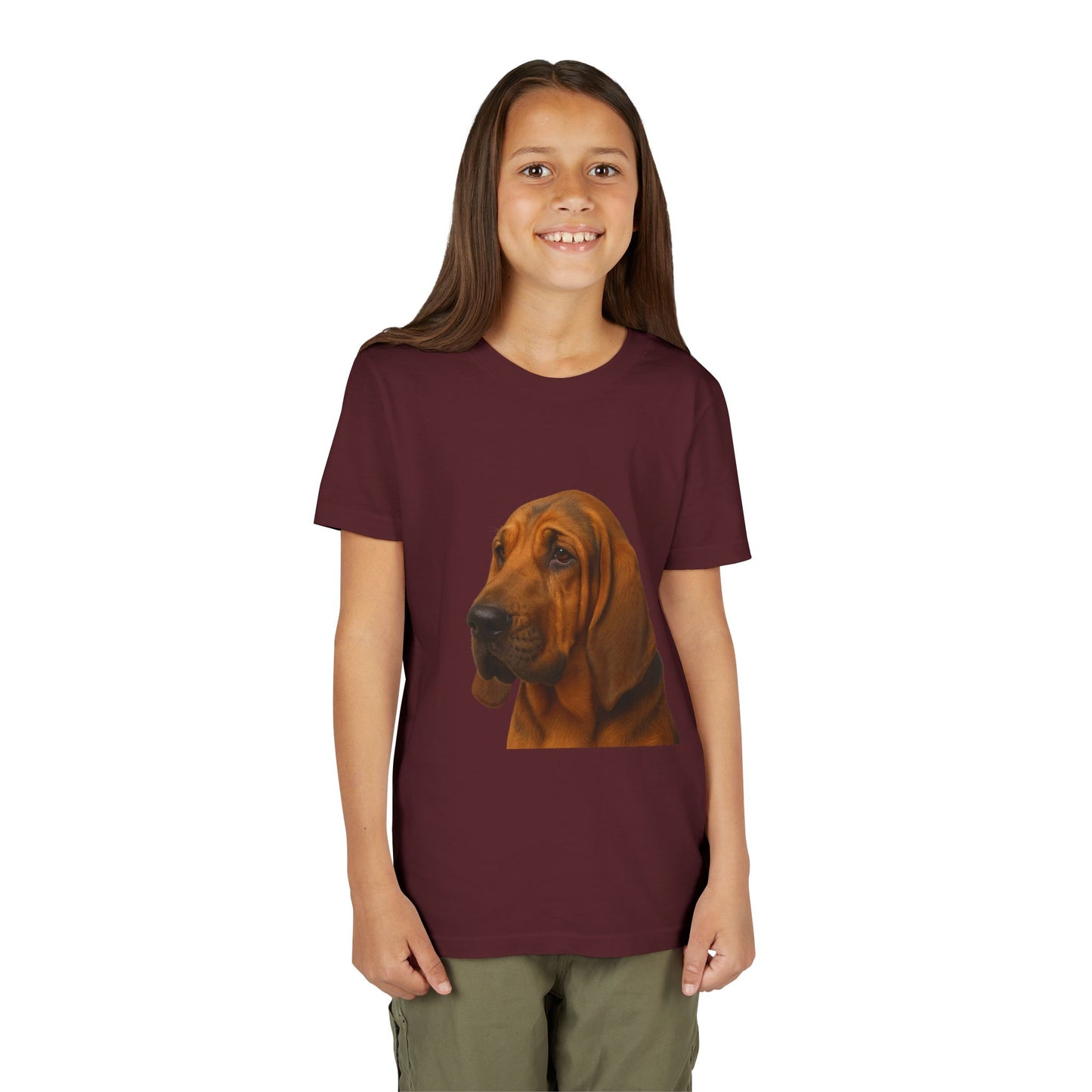Bloodhound Head Youth Unisex Short Sleeve Crewneck Tee