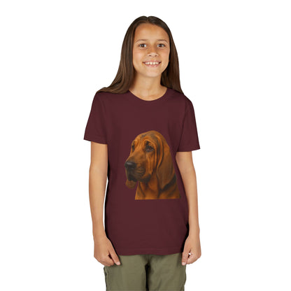 Bloodhound Head Youth Unisex Short Sleeve Crewneck Tee