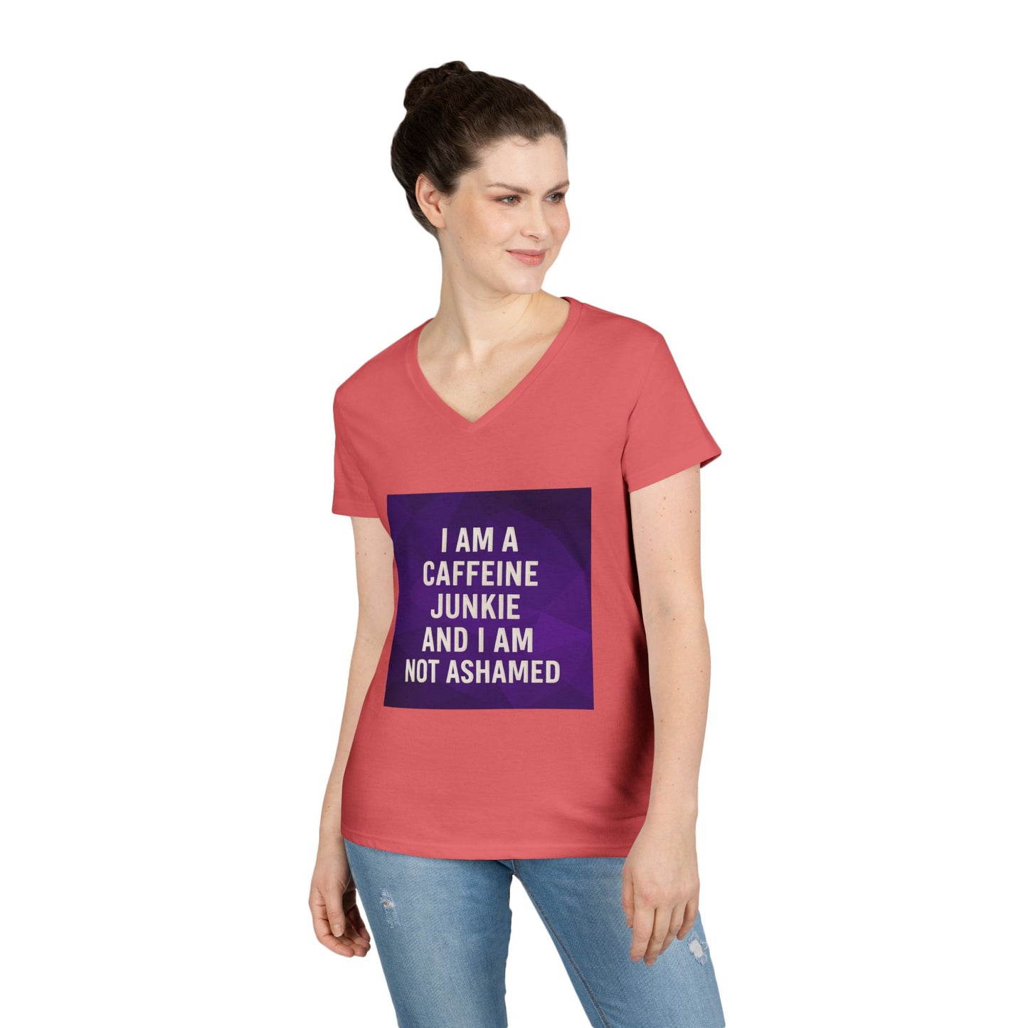 Caffeine Junkie Women's V-Neck T-Shirt