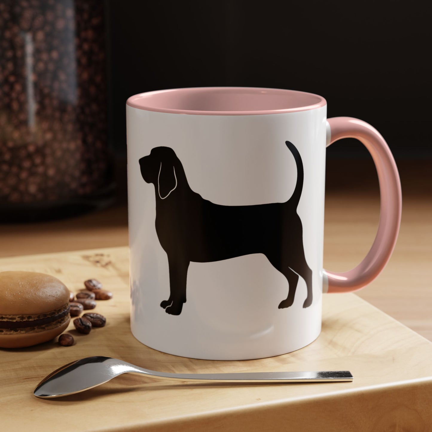 Bloodhound Silhouette 2-Tone Coffee Mug