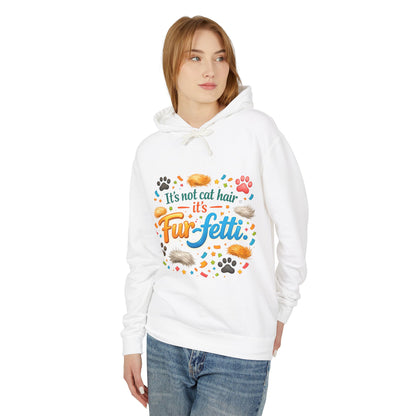 Fur-Fetti Cat Unisex Lightweight Hoodie