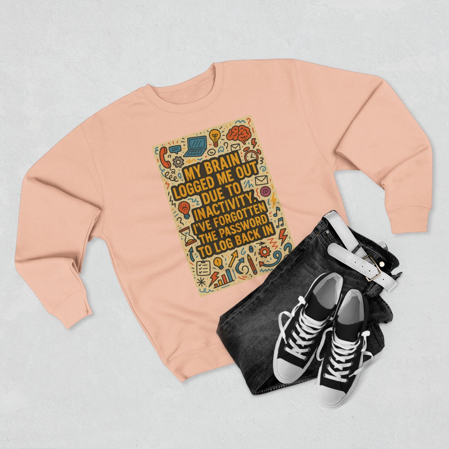 Logged Out Unisex Crewneck Sweatshirt