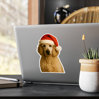 Santa Paws Poodle Vinyl Decal