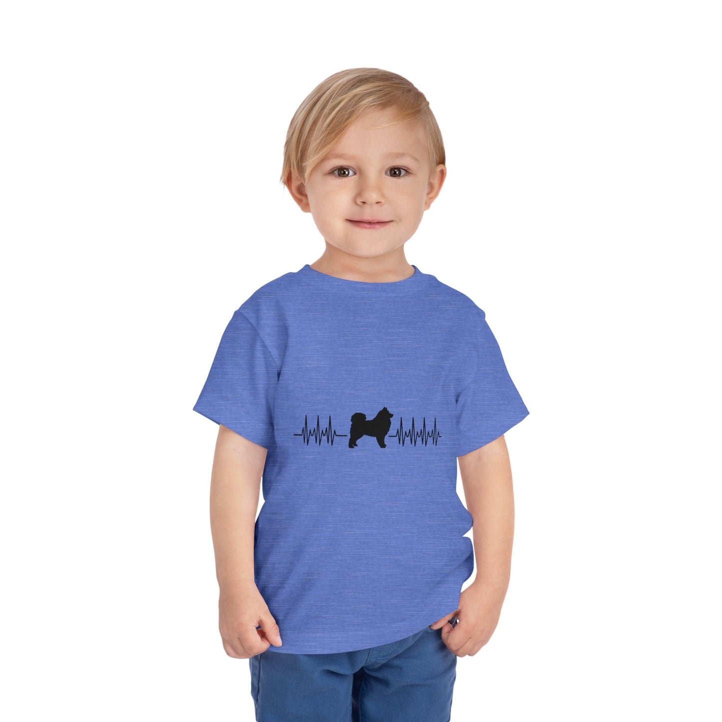 My Heart Beats For Samoyeds Toddler Unisex Short Sleeve Crewneck Tee