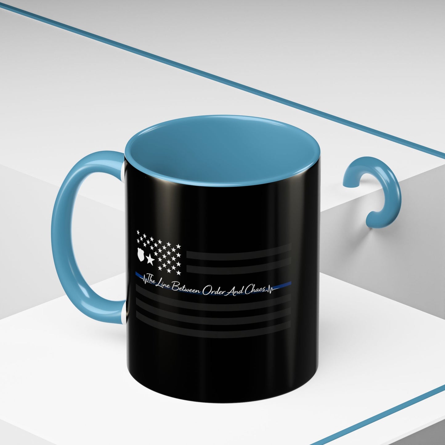 Thin Blue Line 2-Tone Coffee Mug