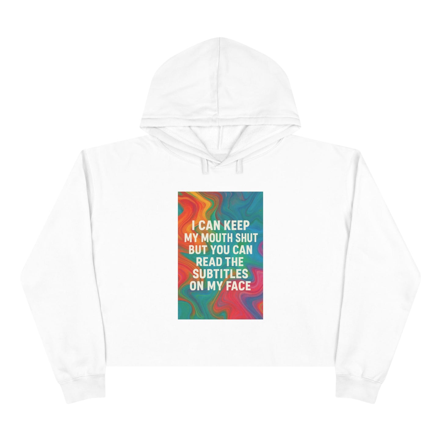 Subtitles Women's Crop Hoodie