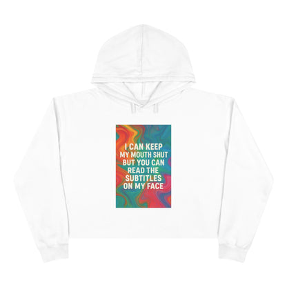 Subtitles Women's Crop Hoodie