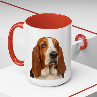 Basset Head 2-Tone Coffee Mug
