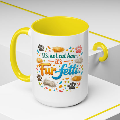 Fur-Fetti Cat 2-Tone Coffee Mug