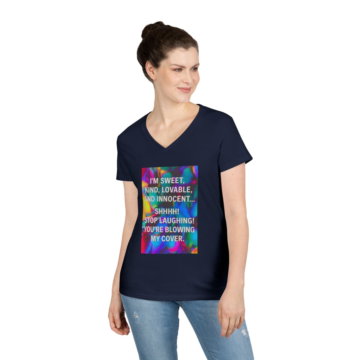 Blowing My Cover Women's V-Neck T-Shirt