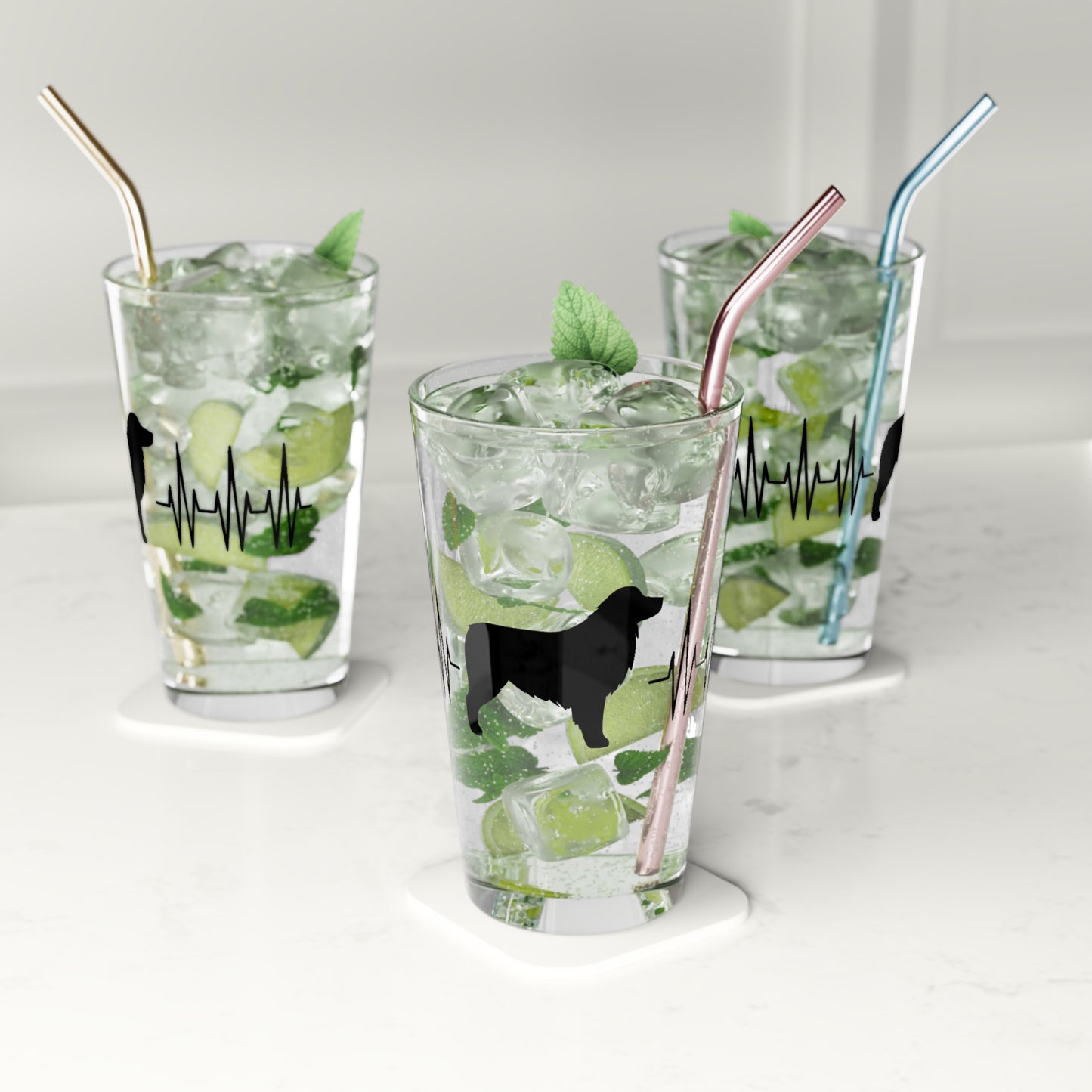 My Heart Beats For Aussies Drinking Glass