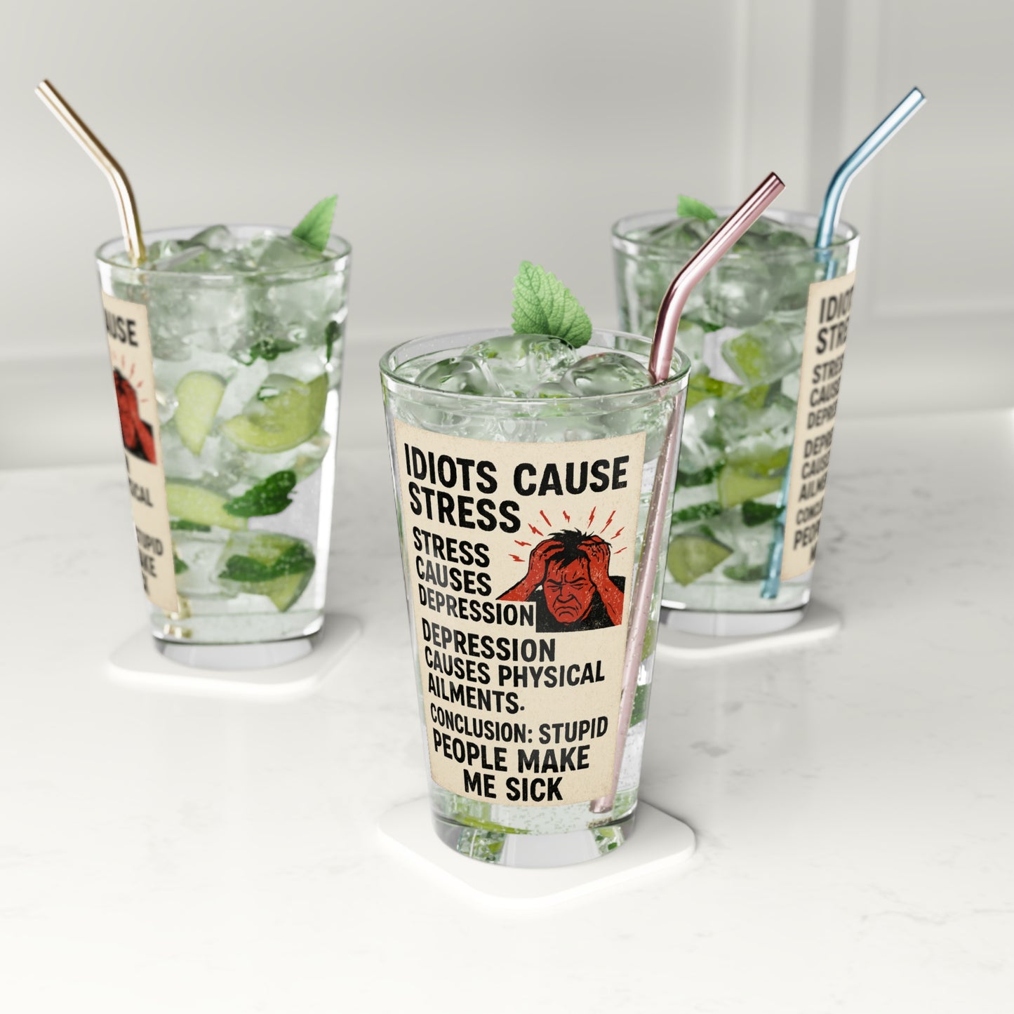 Stupid People Drinking Glass
