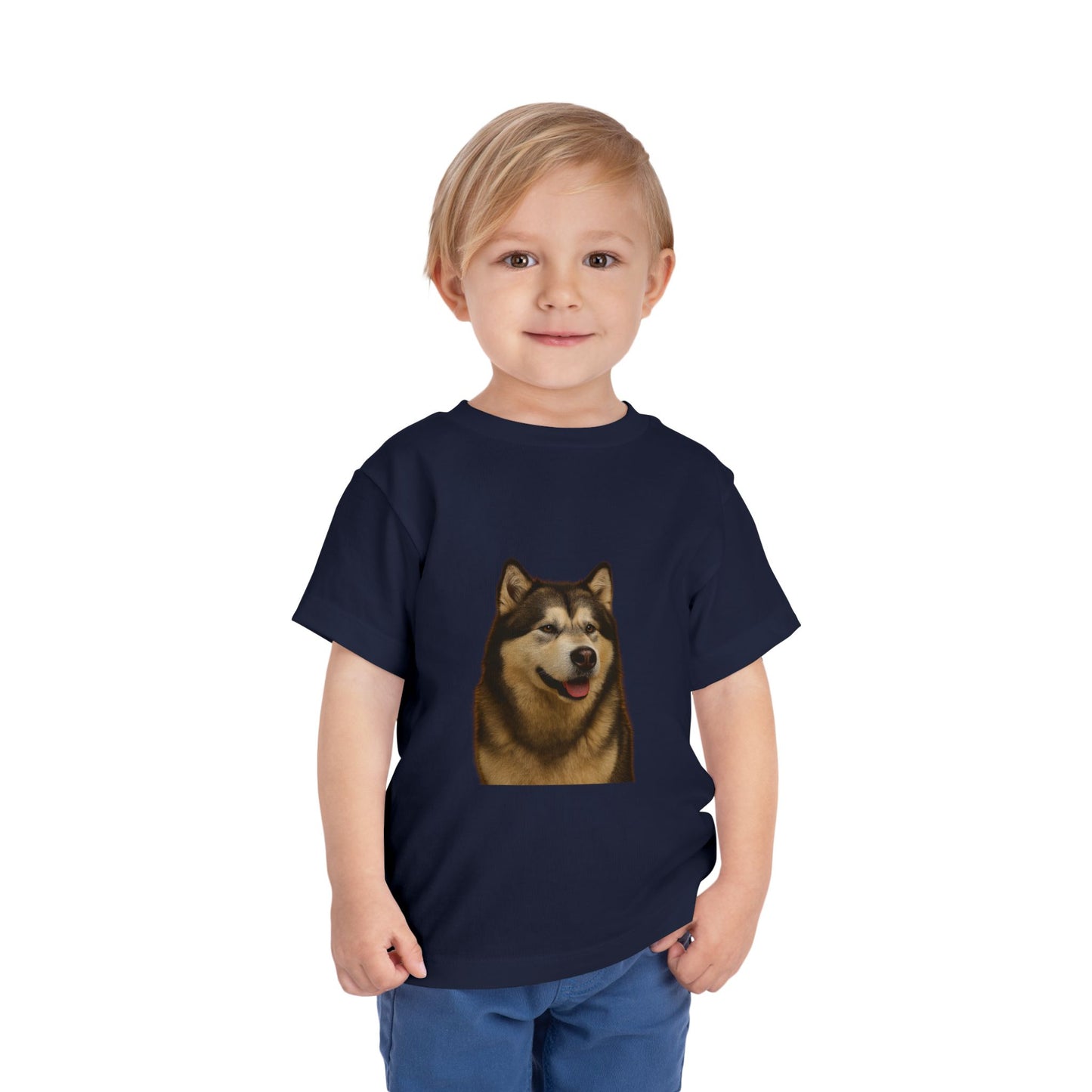 Malamute Head Toddler Unisex Short Sleeve Crewneck Tee